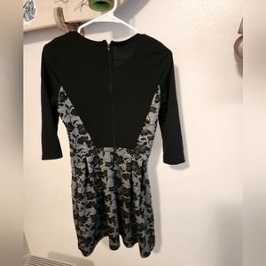 JACK dress black and Grey with dark floral pattern